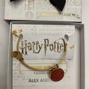 NWT New in Box Alex and Ani Harry Potter Mischief Managed Bangle